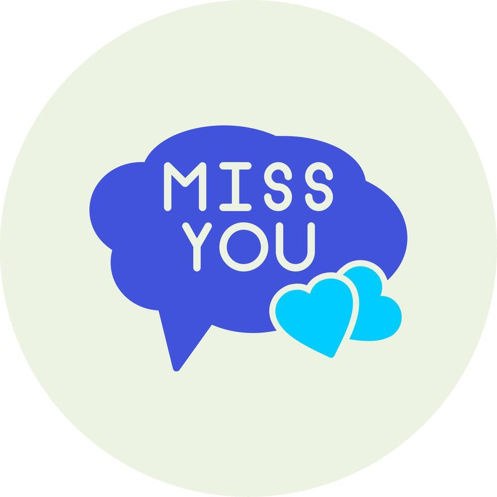 Miss You Vector Icon
