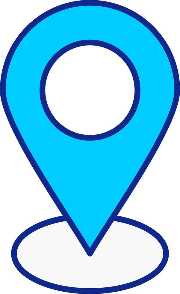 Line filled Blue Icon vector