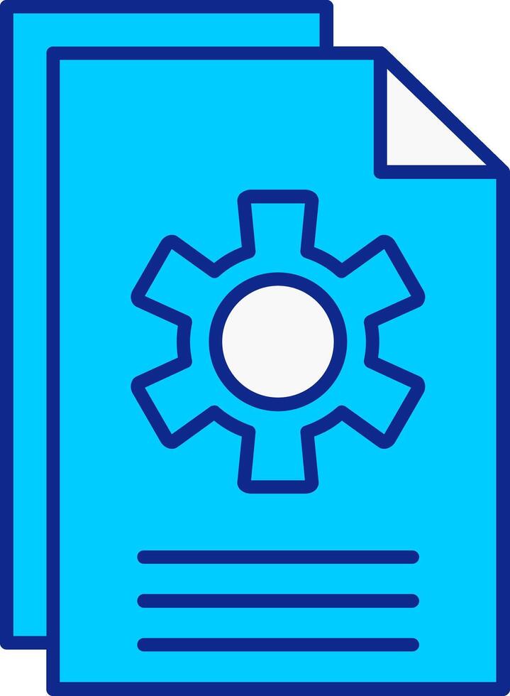 Line filled Blue Icon vector