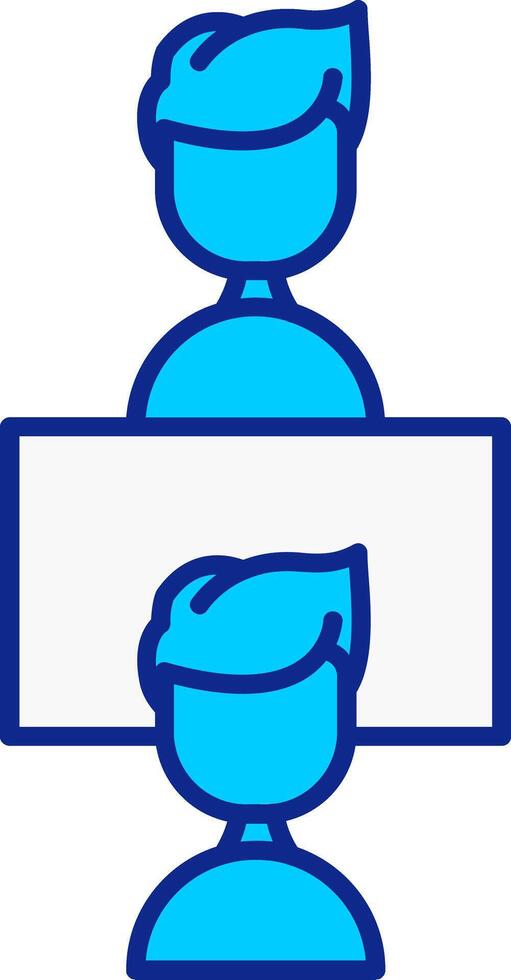 Line filled Blue Icon vector
