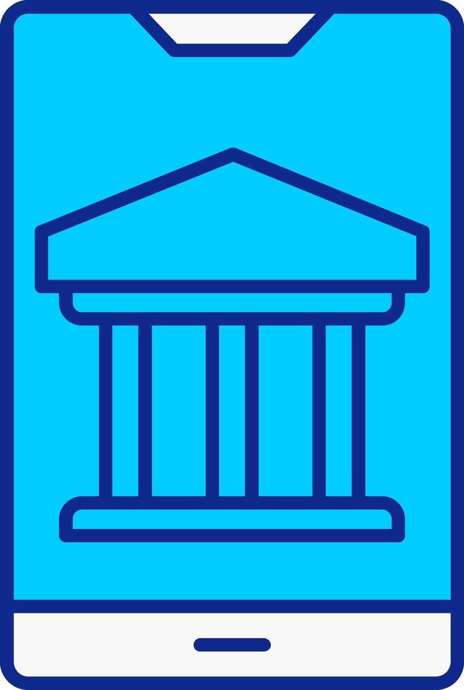 Line filled Blue Icon vector