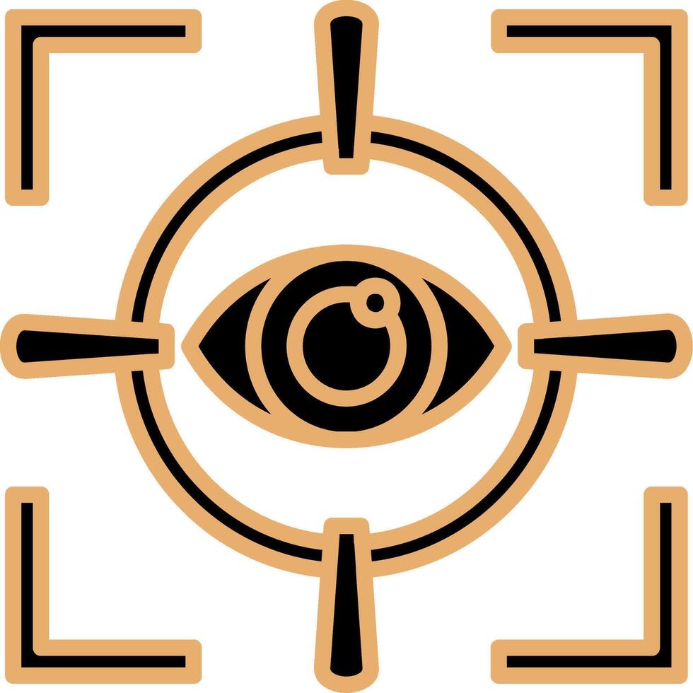 icono de vector de exploración ocular