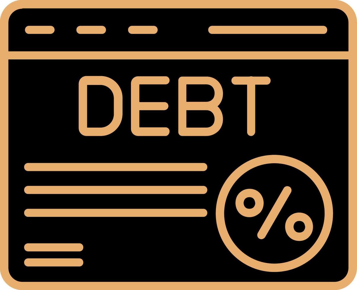 Debt Vector Icon