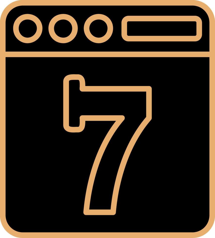 Seven Vector Icon