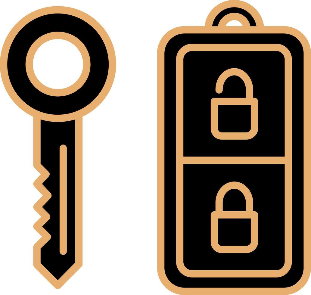 Car Key Vector Icon