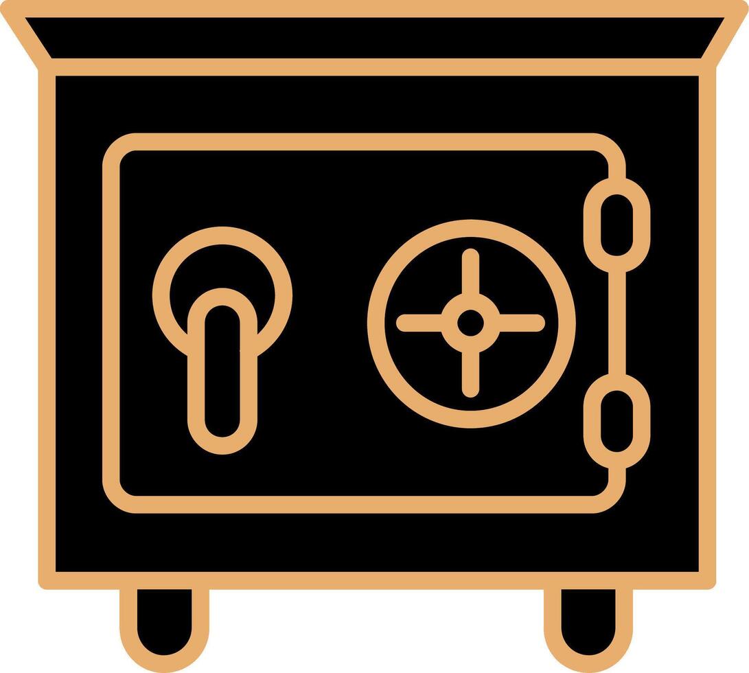 icono de vector de caja fuerte