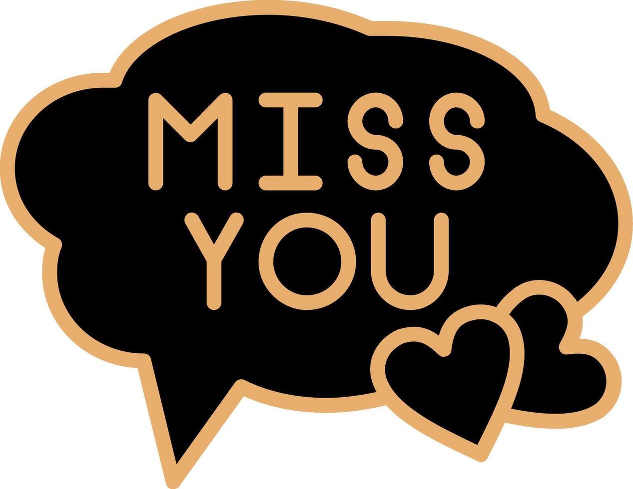 Miss You Vector Icon