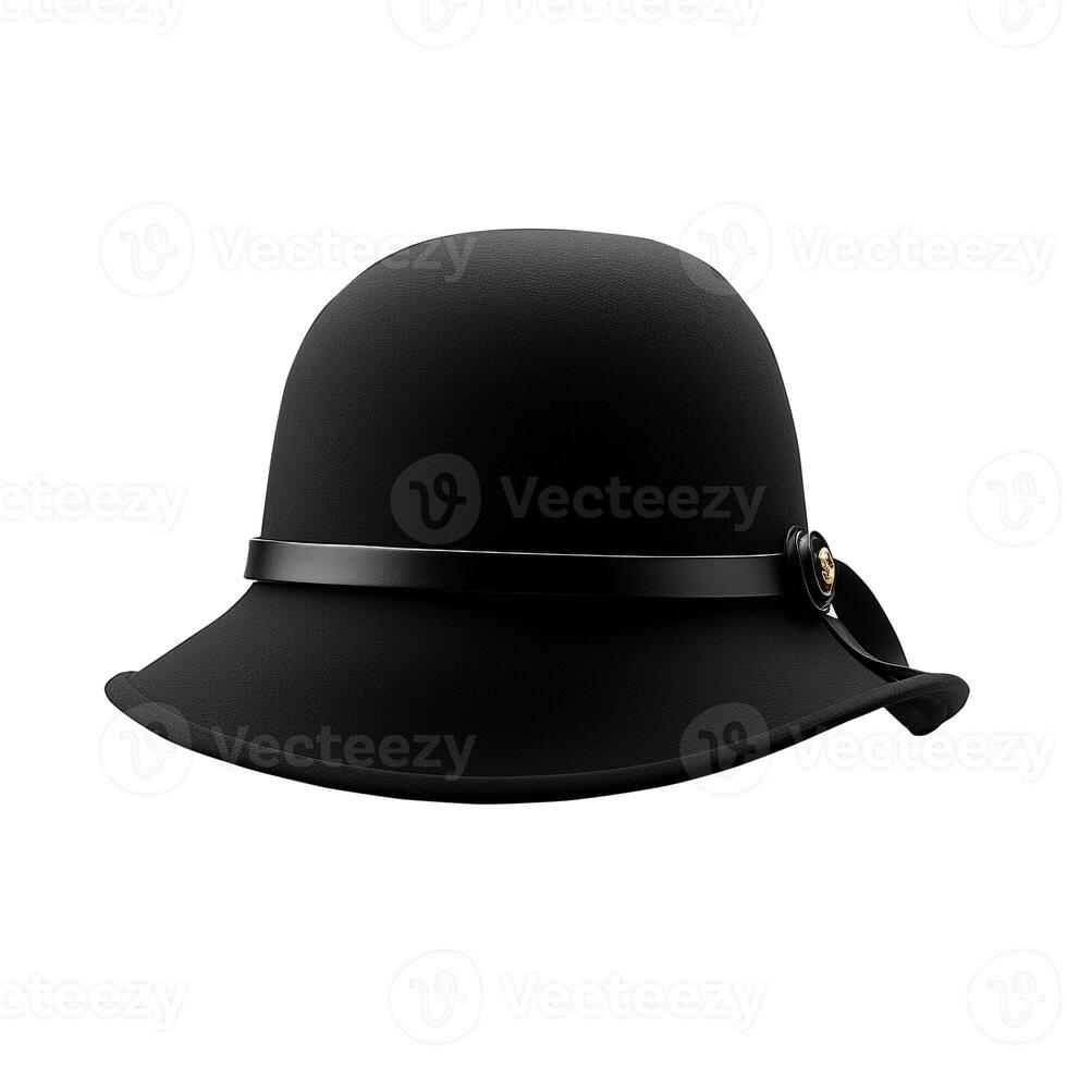 AI generated Cloche Hat isolated on white background , photo-realistic, AI generated photo