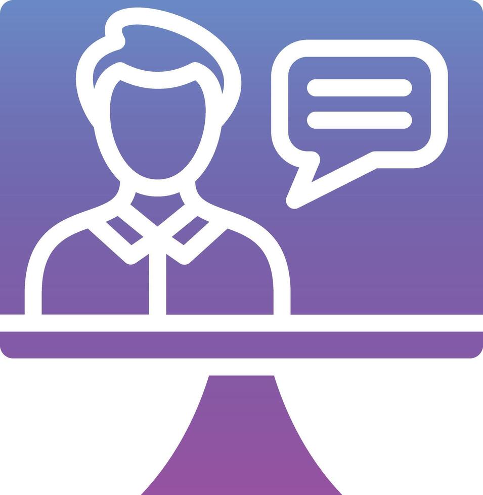 Online Lecture Vector Icon