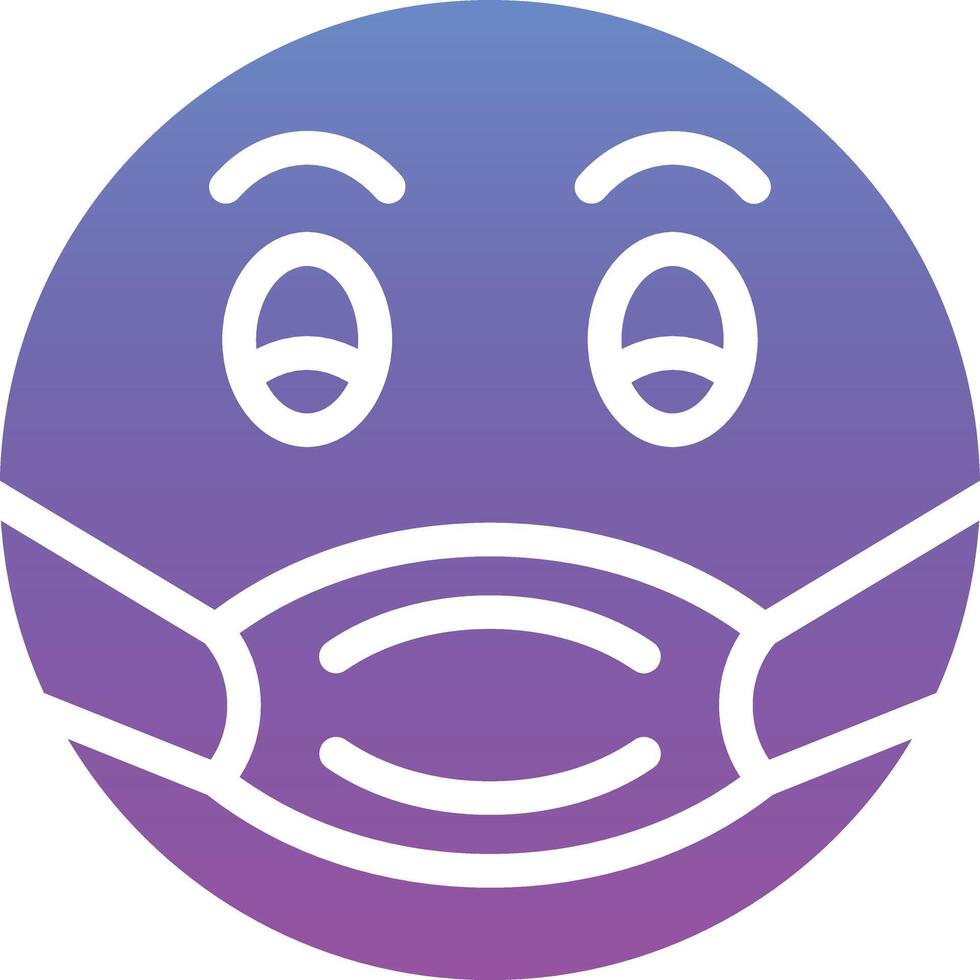 Face with Medical Mask Vector Icon