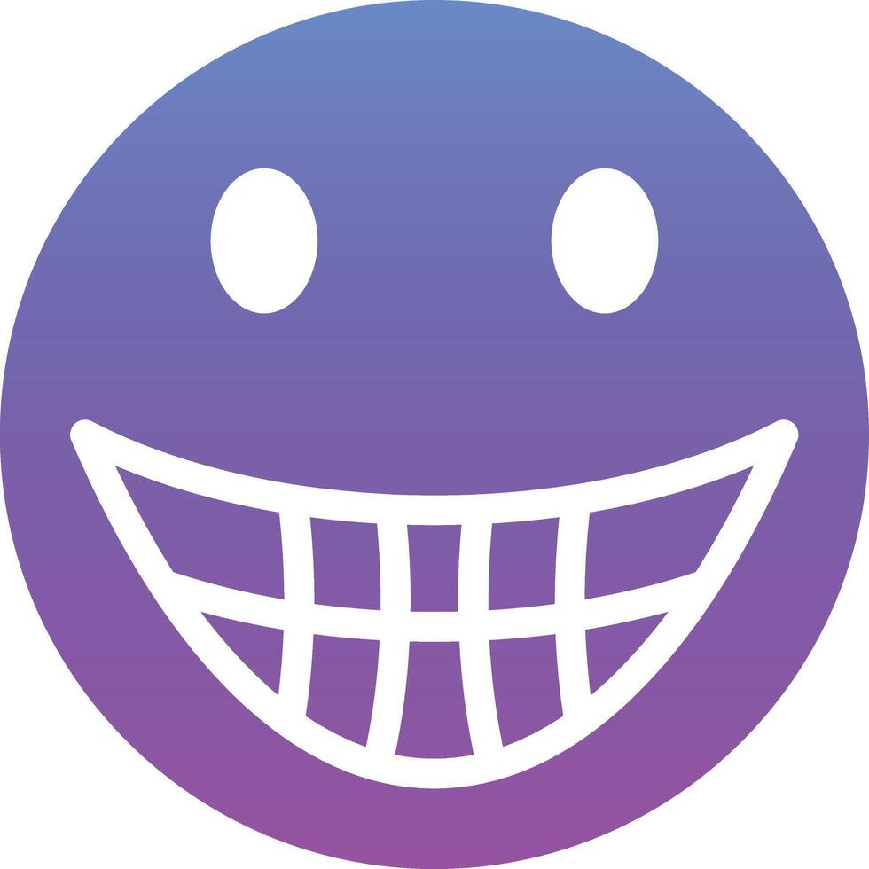 Grinning Face with Big Eyes Vector Icon