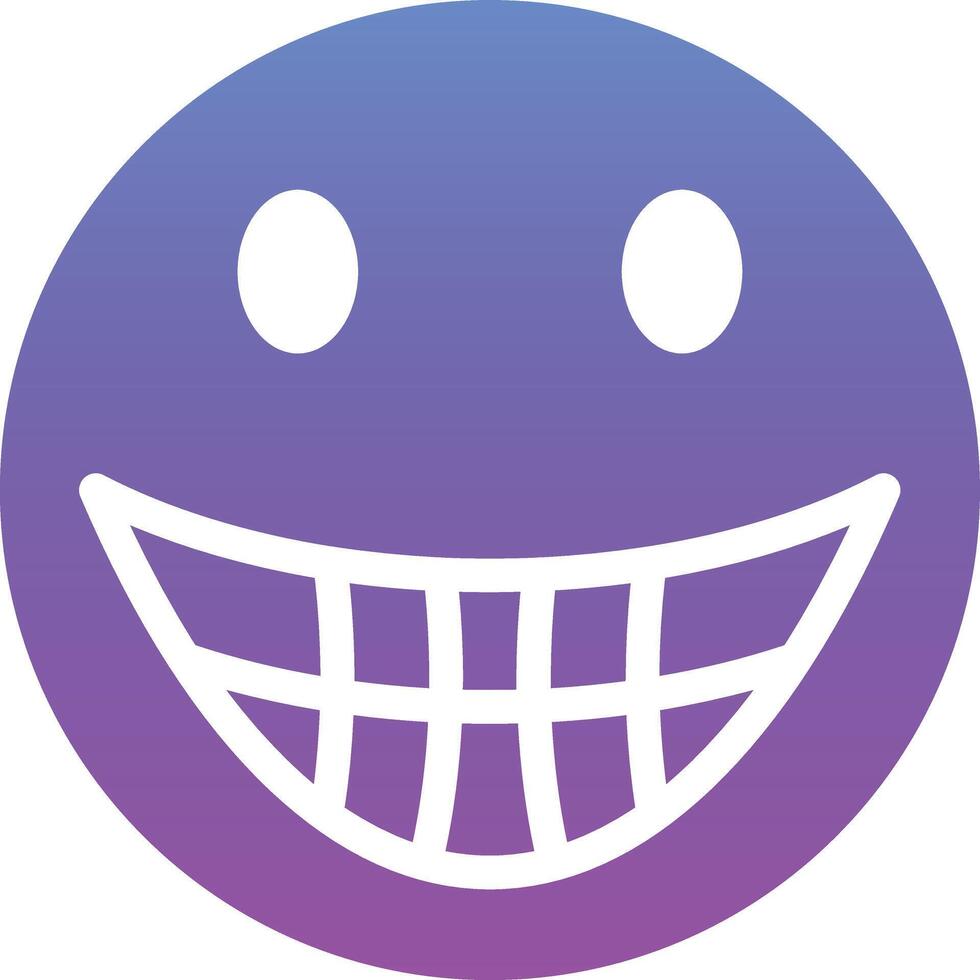 Grinning Face with Big Eyes Vector Icon