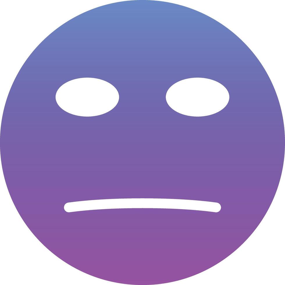 Neutral Face Vector Icon