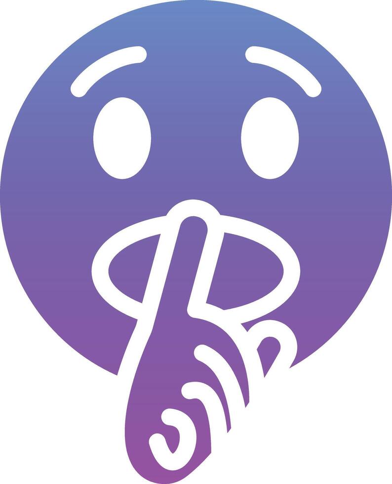 Shushing Face Vector Icon