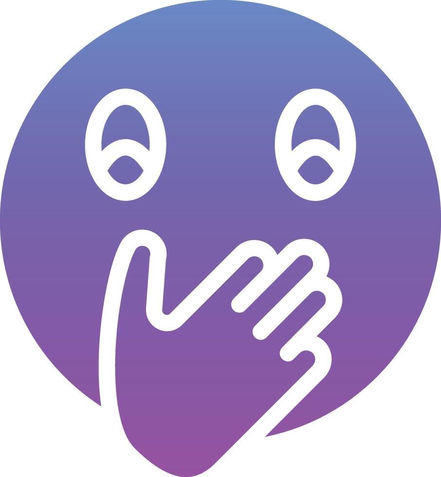 Face with Hand Over Mouth Vector Icon