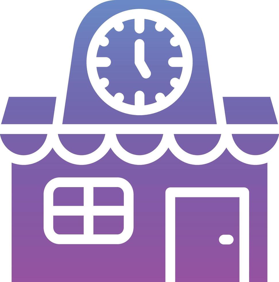 reloj tienda vector icono