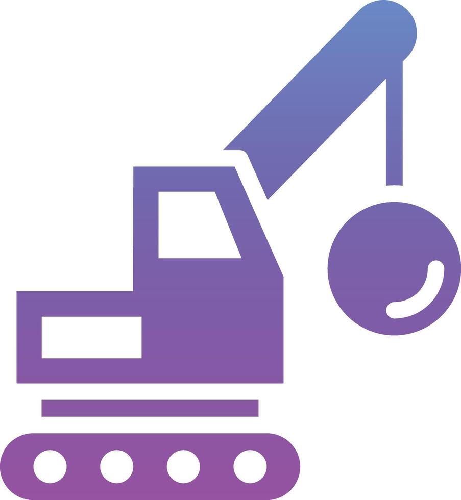 Demolition Crane Vector Icon