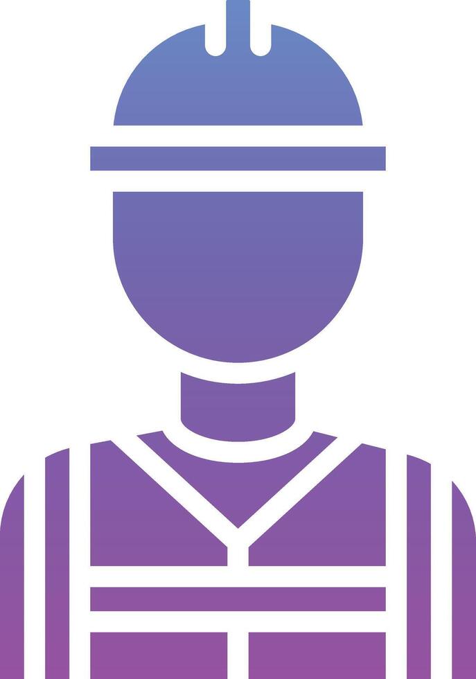 icono de vector de trabajador de construcción