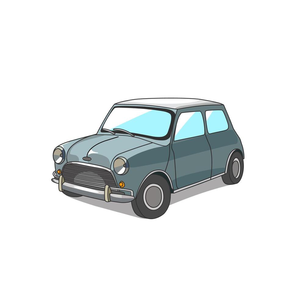 simple small gray car object vector