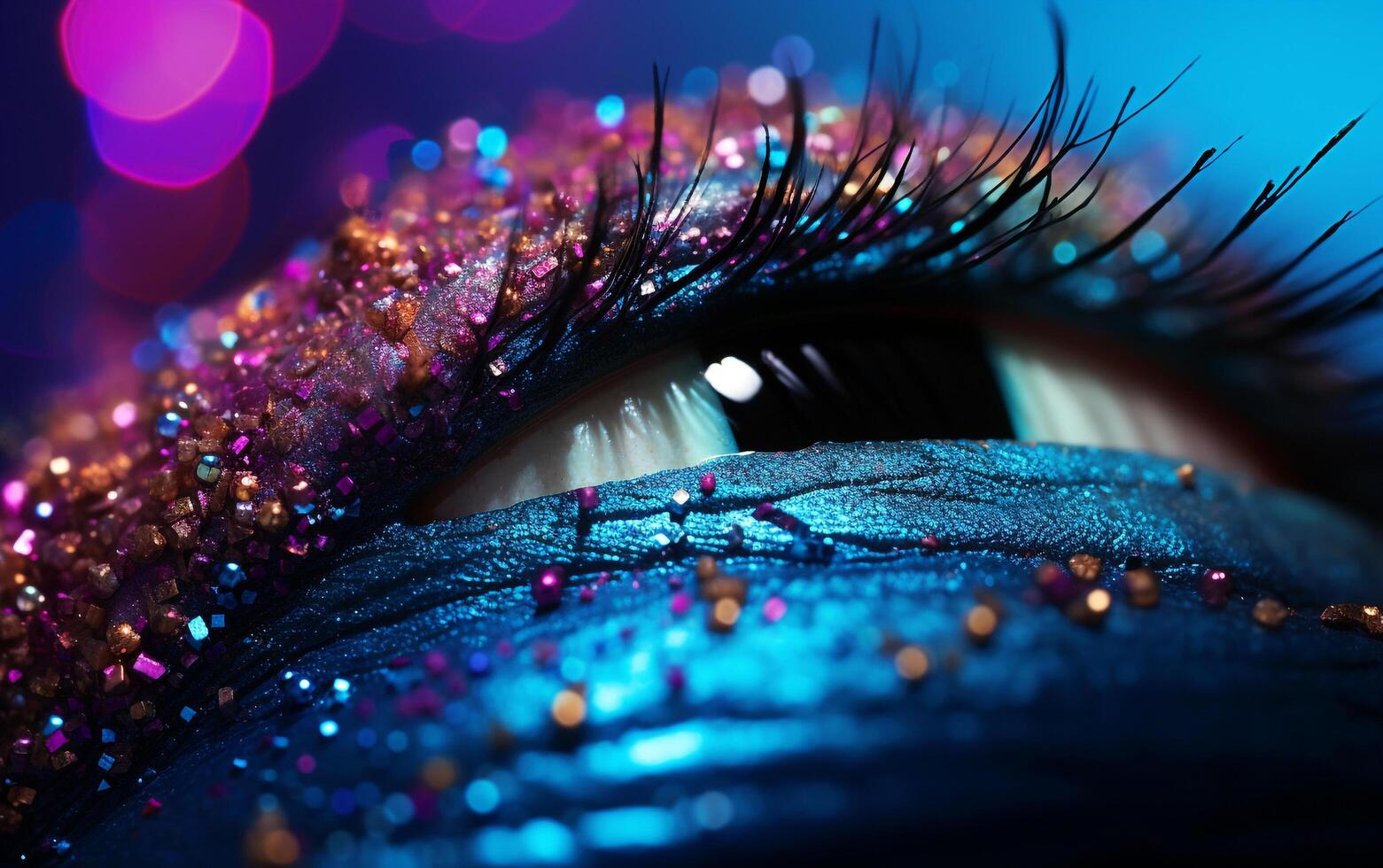 Mesmerizing Glitter Radiance Blue Sequin Art photo
