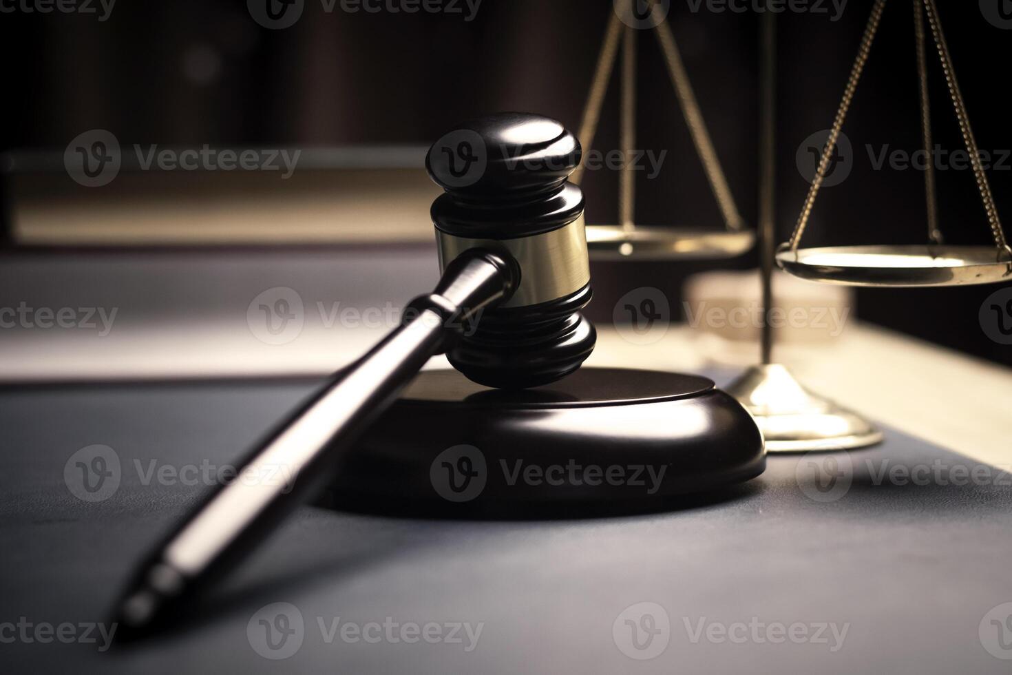 Lawyer's hand concept Justice with Judge gavel, Businessman in suit or Hiring lawyers in the digital system. Legal law, prosecution, legal adviser, lawsuit, detective, investigation,legal consultant. photo