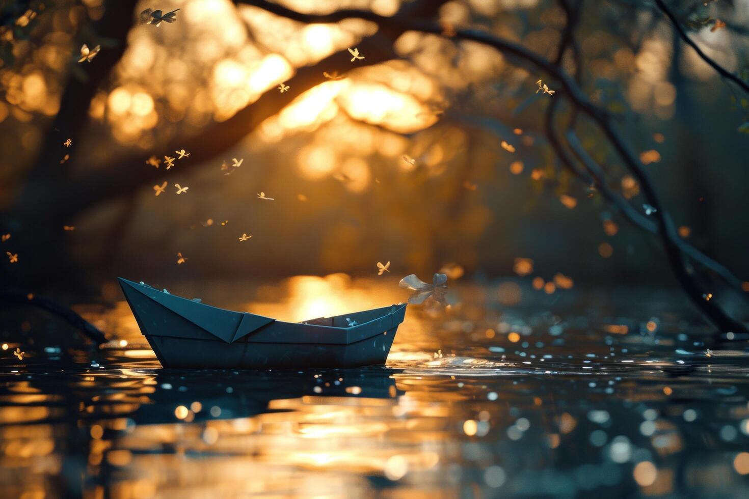 AI generated the sunset shot for the new album firefly paper boat by oscar daniels photo