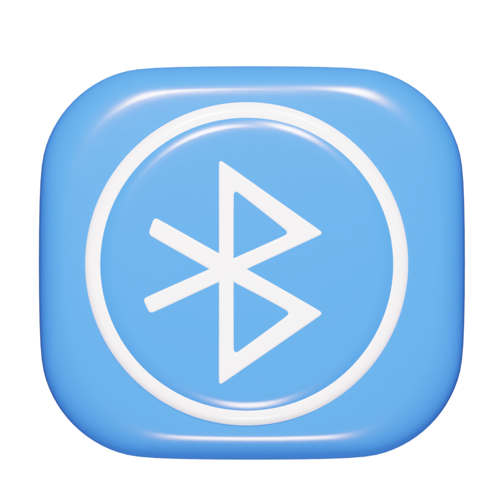Bluetooth icon 3d render 37320857 PNG