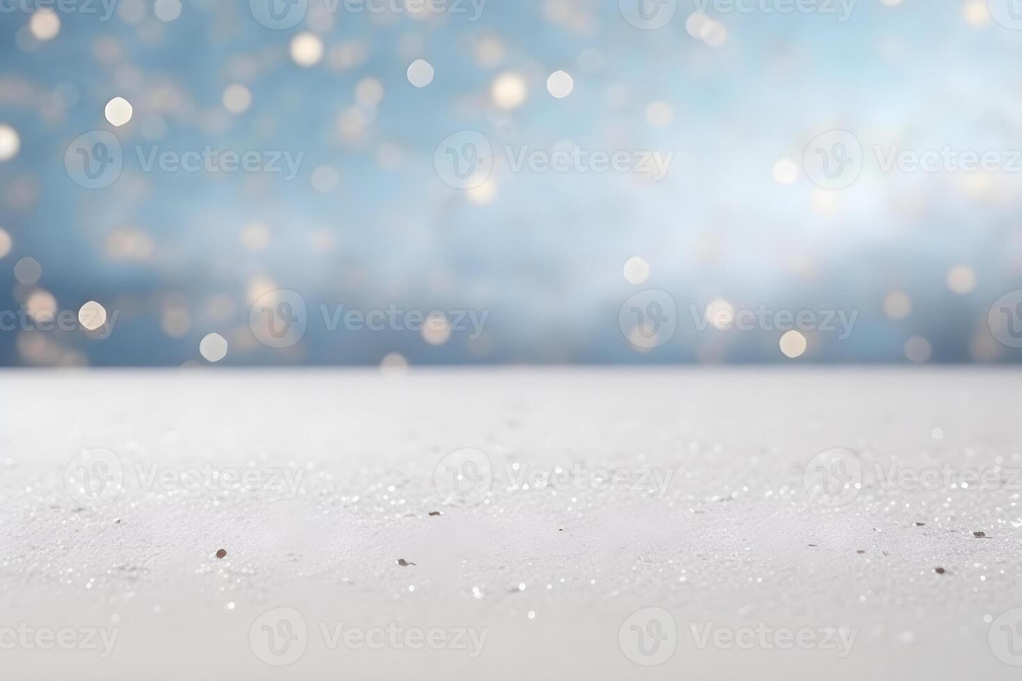 AI generated abstract bright snowy winter background with bokeh, neural network generated image photo