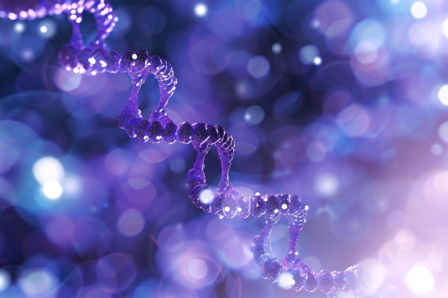 AI generated an image of a dna with light and bokeh background photo