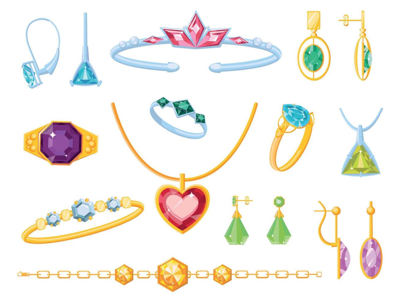 Gem, diamond, crystal and jewel stone shapes line icons. Outline emerald, carat, sapphire and ruby. Linear luxury brilliants logo vector set