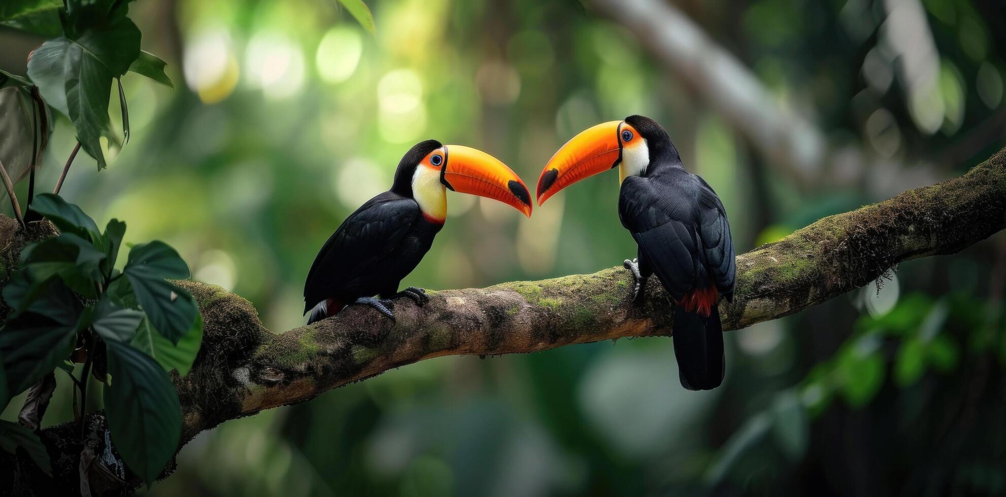 AI generated two figurines of what's the deal with toucans photo