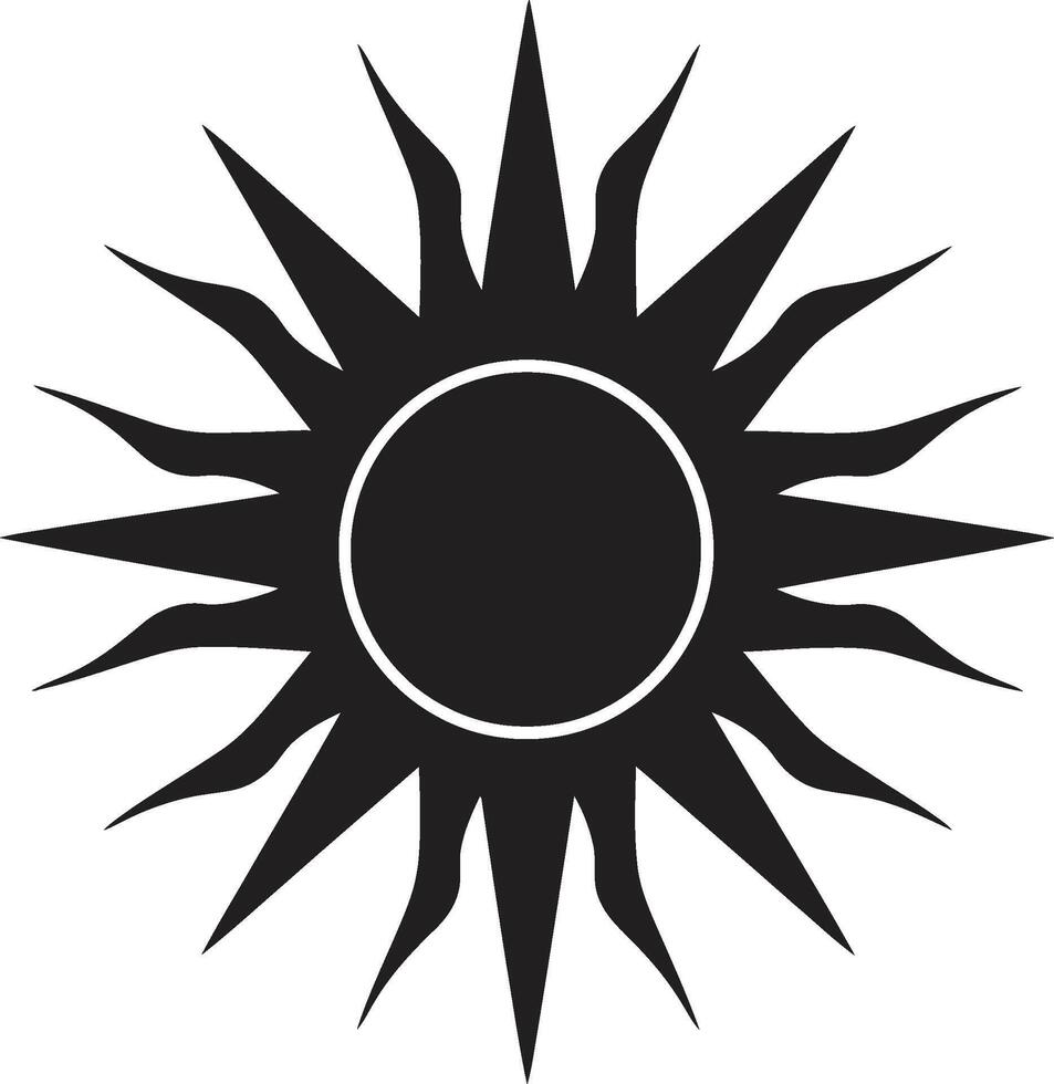 Solar Spectrum Sun Logo Icon Brilliantly Bright Sun Symbolism vector