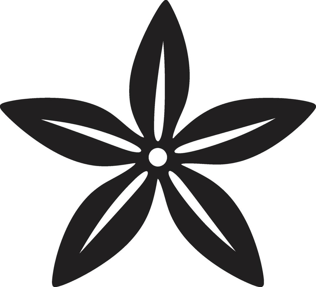 Undersea Delight Black Starfish Icon Coastal Majesty Vector Starfish Badge