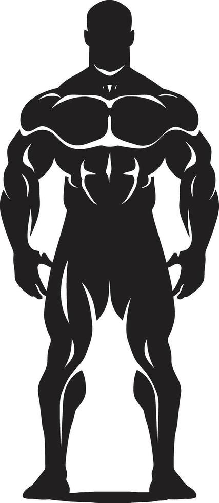 Obsidian Titan Icon Full Body Black Vector for Fitness Icons Titanic Ebony Monogram Full Body Vector Logo for Titans