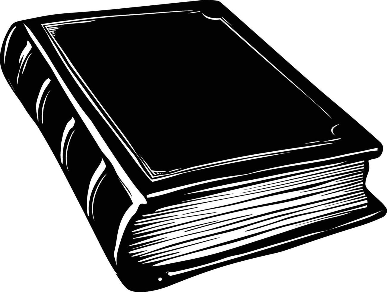 AI generated Silhouett book black color only vector