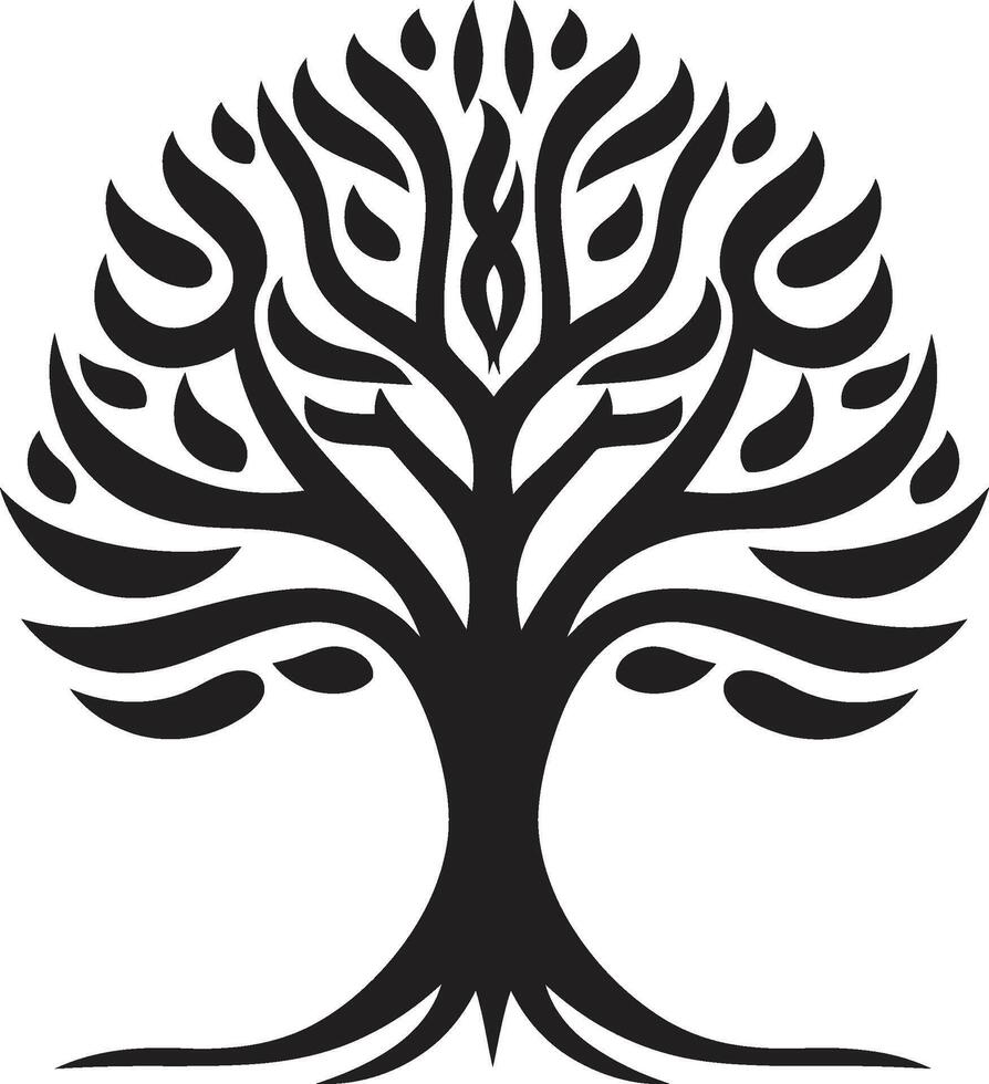 Verdant Legacy Iconic Tree Logo Icon Grove Guardian Tree Icon Mark vector