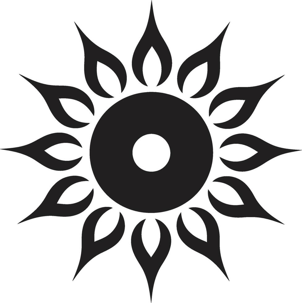 Radiant Royalty Sun Insignia Daylight Delight Sun Badge vector