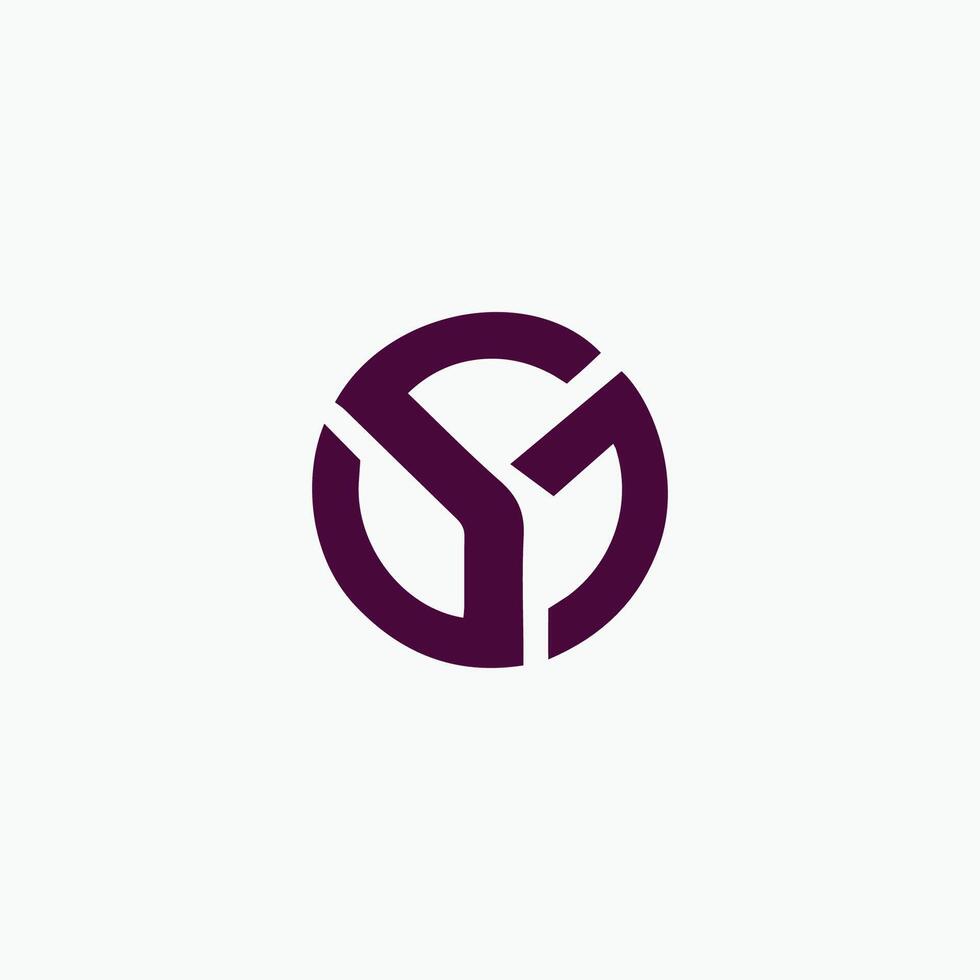 Initial letter sg logo or gs logo vector design template