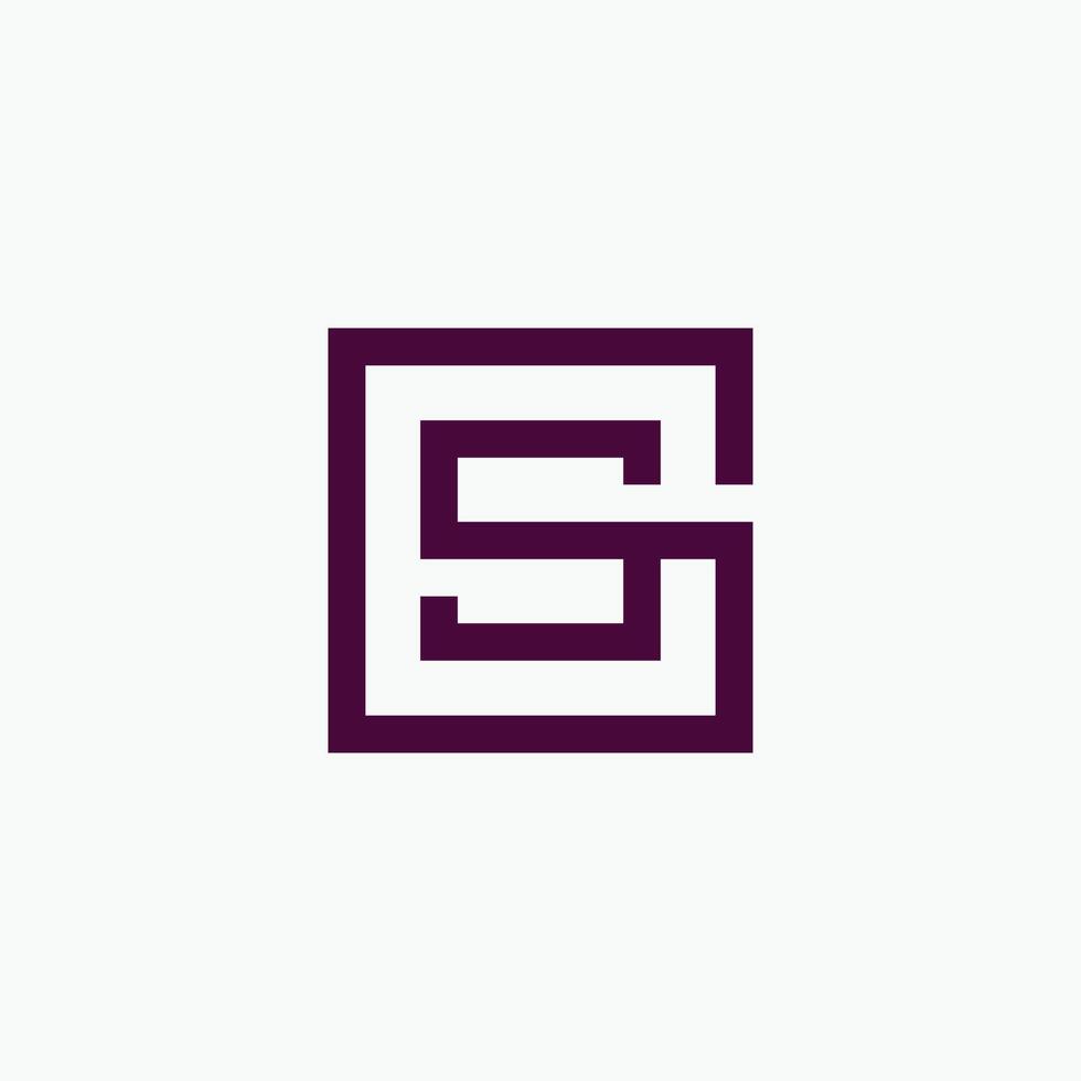 Initial letter sg logo or gs logo vector design template