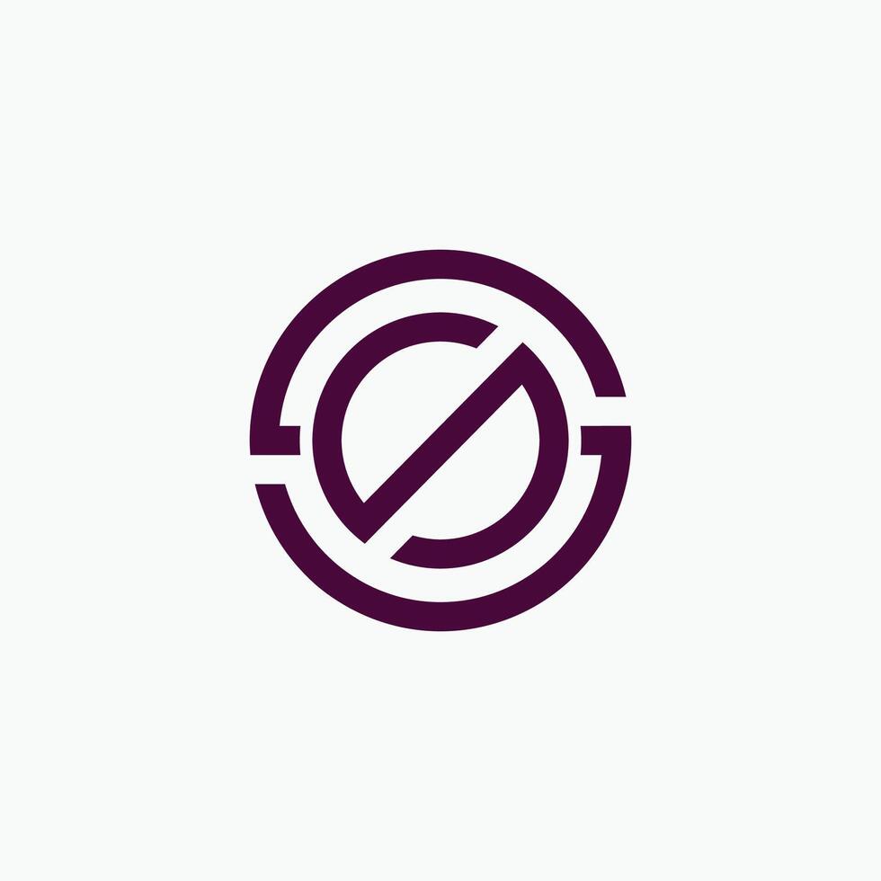 Initial letter sg logo or gs logo vector design template