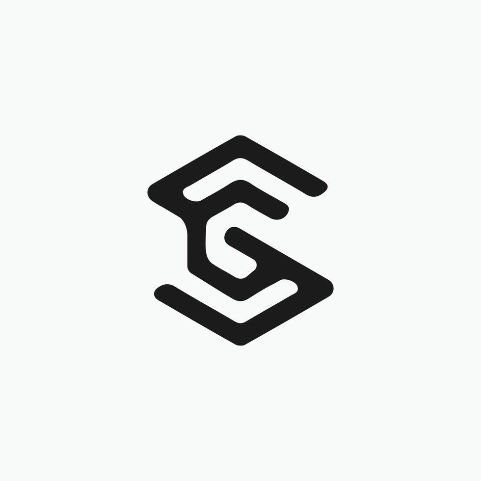 Initial letter sg logo or gs logo vector design template