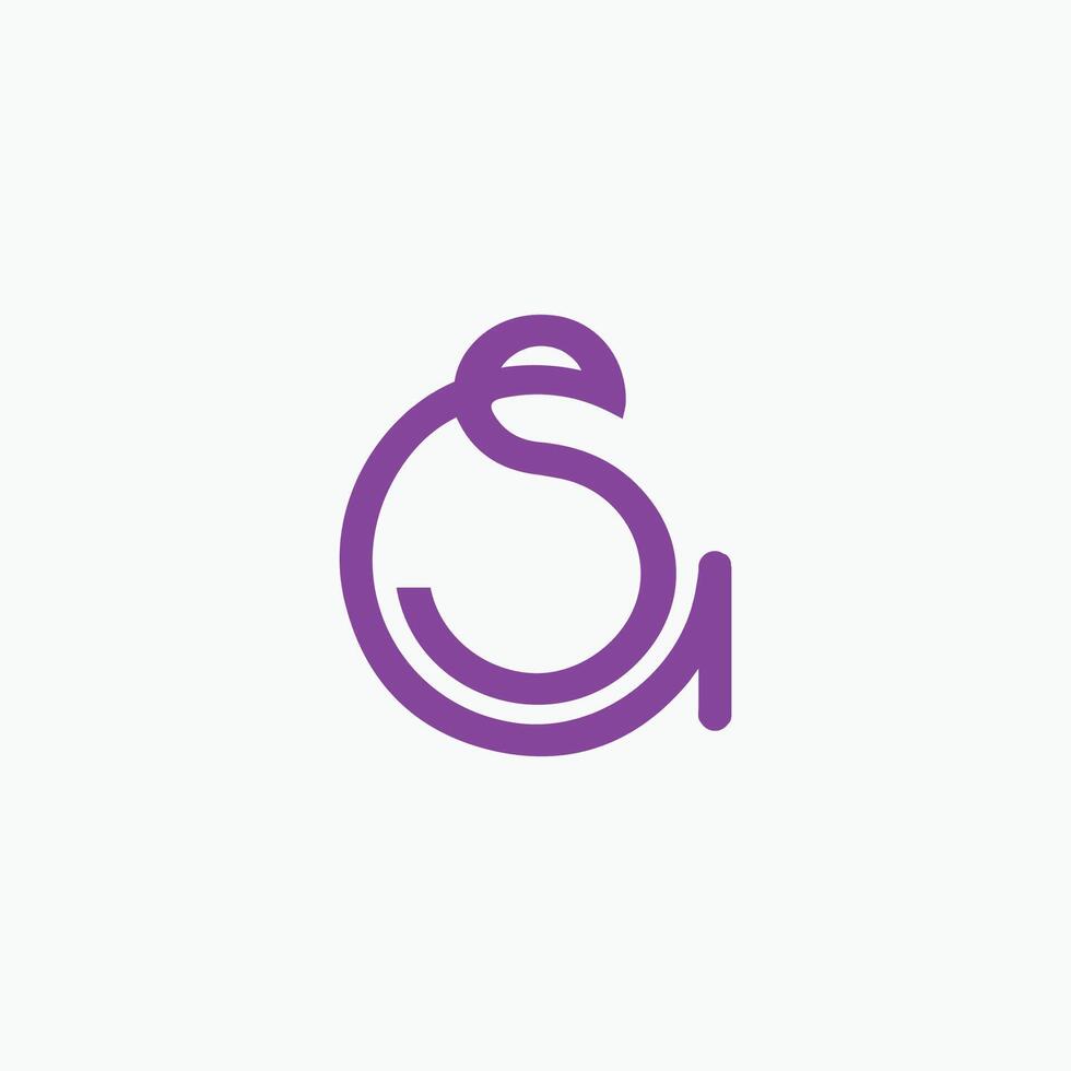 Initial letter sg logo or gs logo vector design template