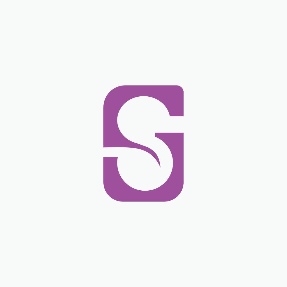Initial letter sg logo or gs logo vector design template