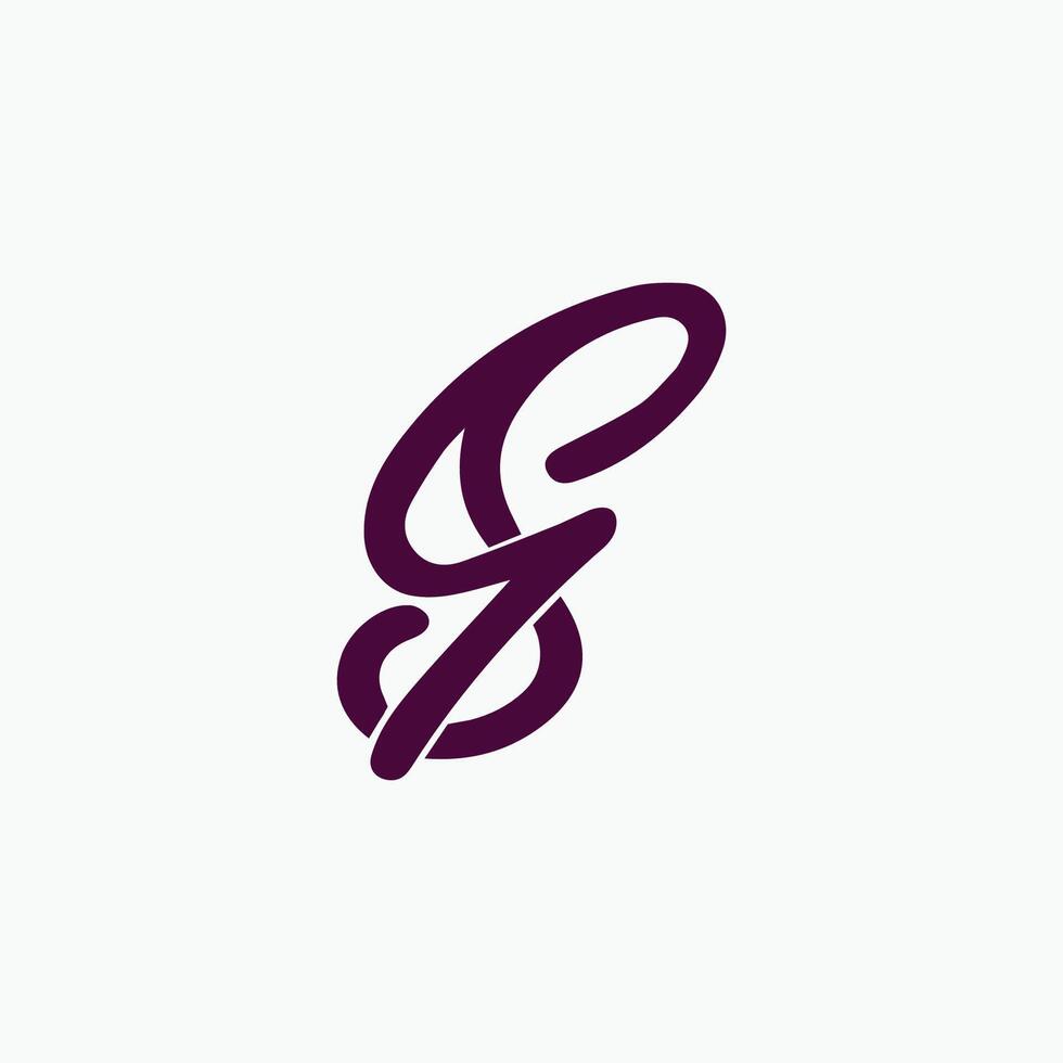 Initial letter sg logo or gs logo vector design template