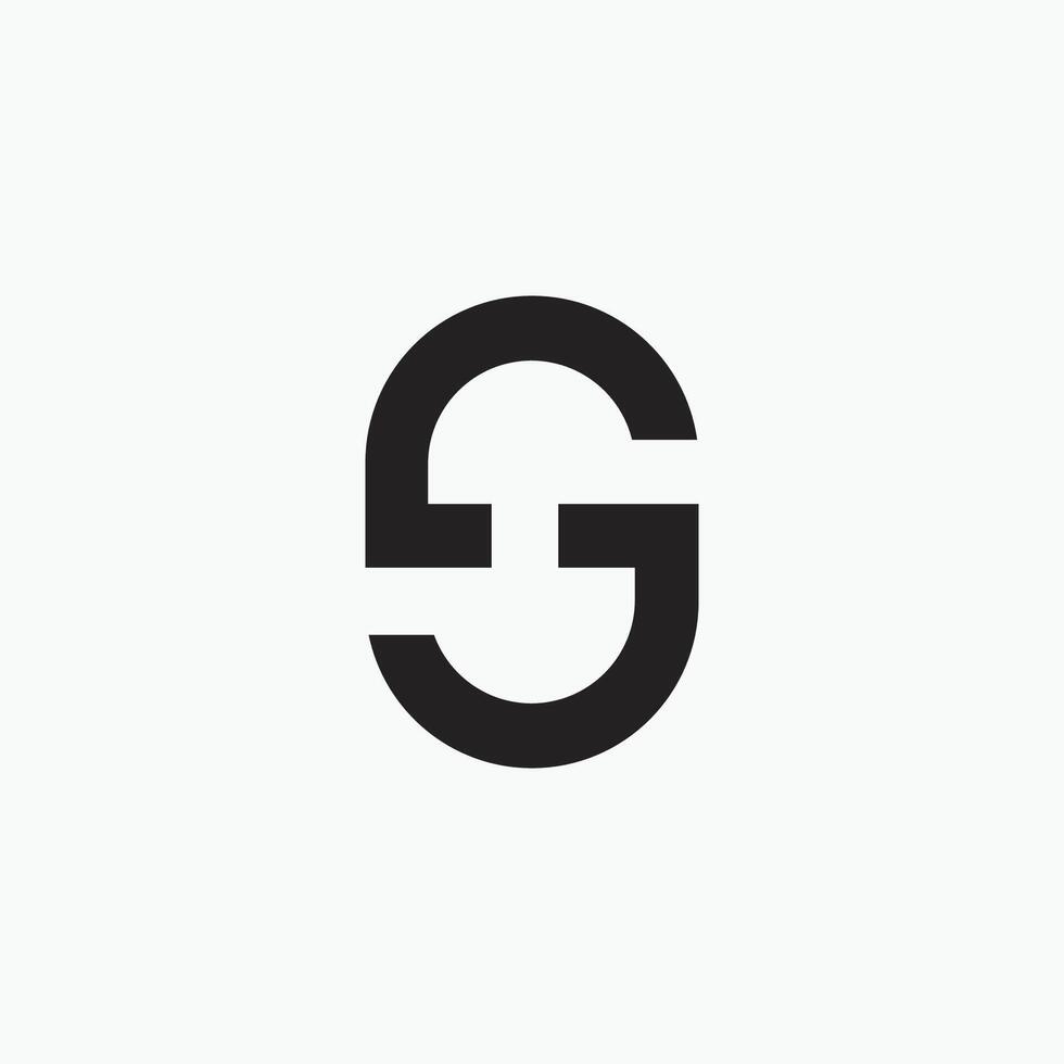 Initial letter sg logo or gs logo vector design template
