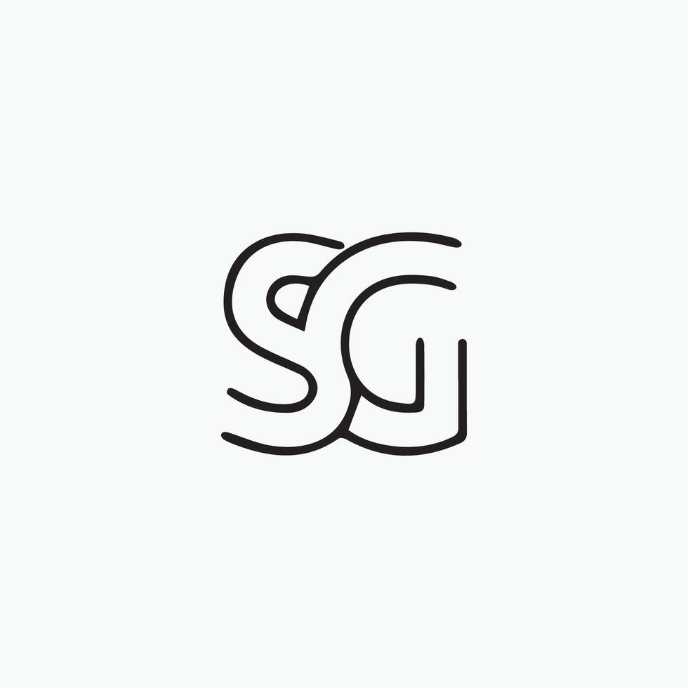 Initial letter sg logo or gs logo vector design template