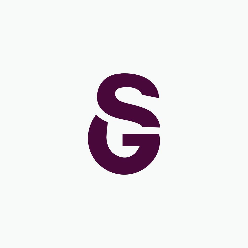 Initial letter sg logo or gs logo vector design template