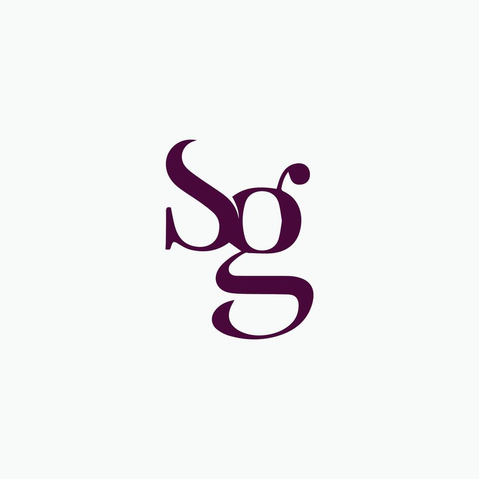 Initial letter sg logo or gs logo vector design template