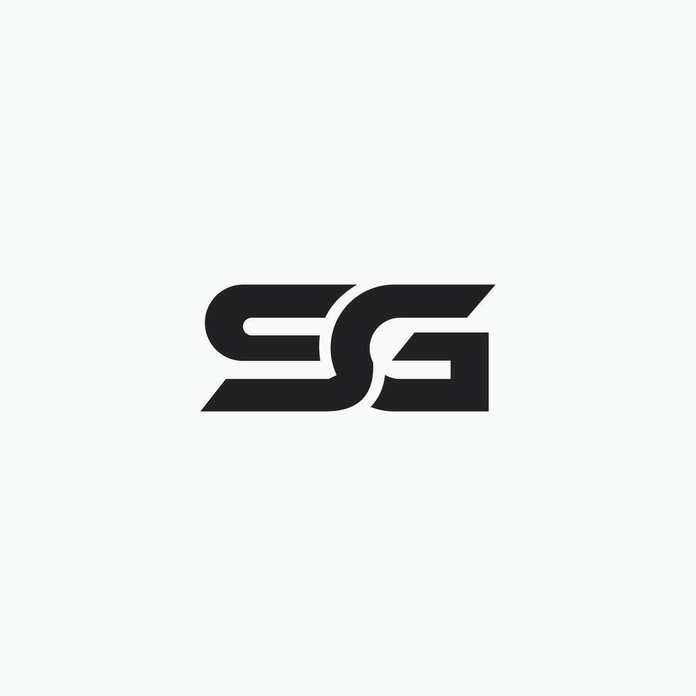 Initial letter sg logo or gs logo vector design template