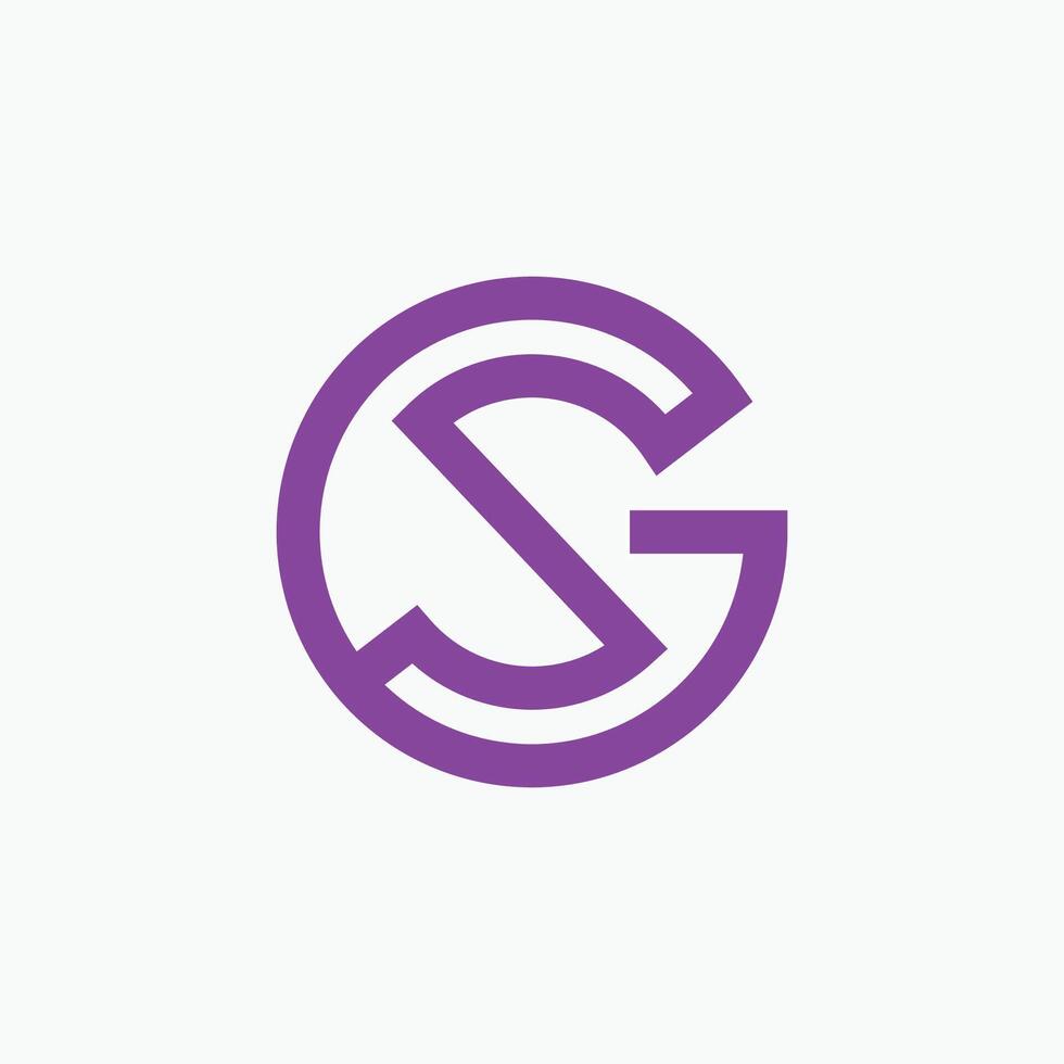 Initial letter sg logo or gs logo vector design template